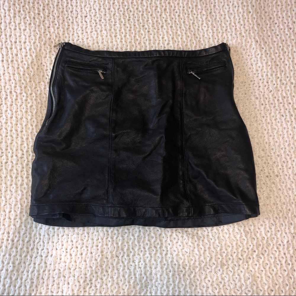 Black Leather Skirt
